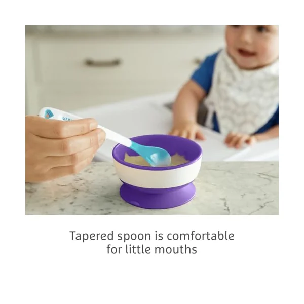 Munchkin 4 Pack White Hot Toddler & Baby Spoons | Heat Alert | Baby Feeding