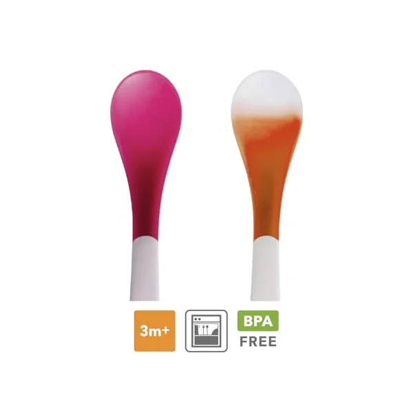 Munchkin 4 Pack White Hot Toddler & Baby Spoons | Heat Alert | Baby Feeding