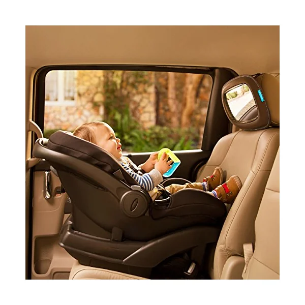 Munchkin Baby In-Sight Car Seat Mirror for Baby | Wide Angle View | Black