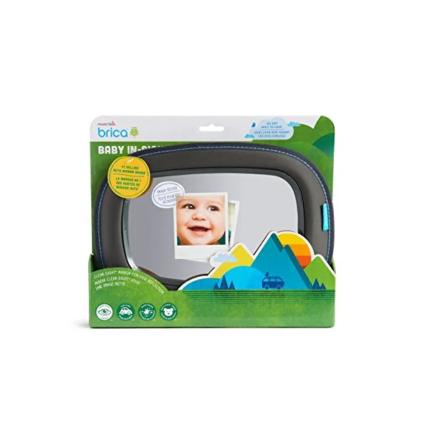 Munchkin Baby In-Sight Car Seat Mirror for Baby | Wide Angle View | Black