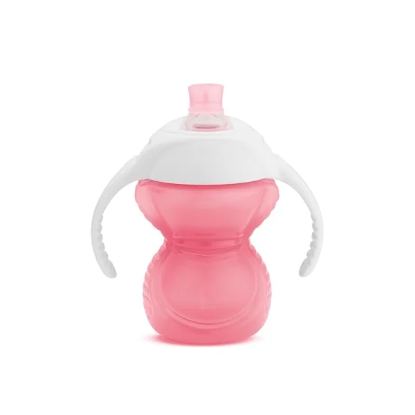 Munchkin Click Lock Chew Proof Plastic Trainer Cup, 8oz/237ml Pink