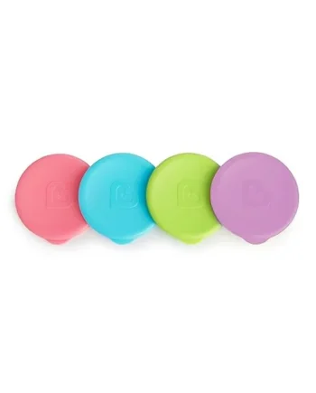 Munchkin Miracle 360 Cup Lids, 4 Count (Pack of 1), Colors May Vary **Waterproof Label's Included to Personalise Your Little One's Lids