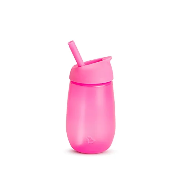 Munchkin Simple Clean Straw Cup, 10oz/296ml, 2 Pack, Green/Pink & Snack Catcher for Toddlers, Baby Snack, Pink/Purple, 2 Pack