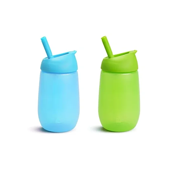 Munchkin Simple Clean Toddler Cup Set with Straw, BPA Free Non Spill Cup, Dishwasher Safe Leakproof Silicone & 2 Piece Snack Catchers, Toddler Snack Box & Baby Weaning Pot