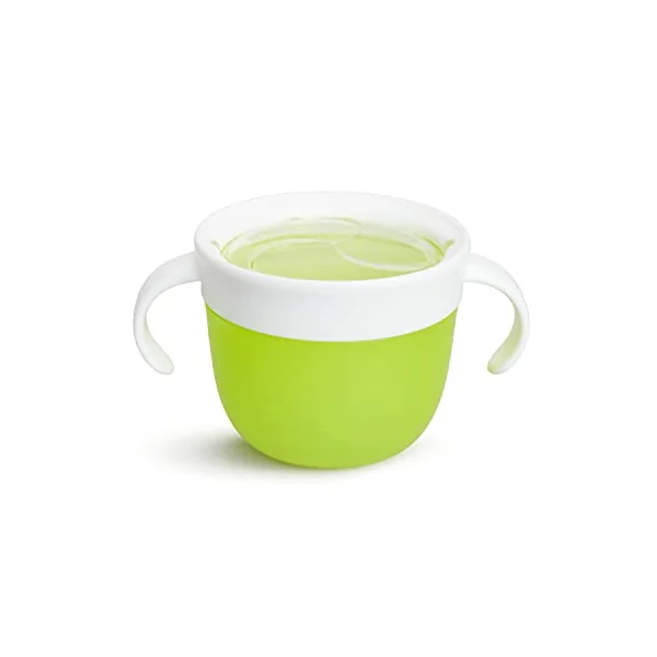 Munchkin Simple Clean Toddler Cup Set with Straw, BPA Free Non Spill Cup, Dishwasher Safe Leakproof Silicone & 2 Piece Snack Catchers, Toddler Snack Box & Baby Weaning Pot