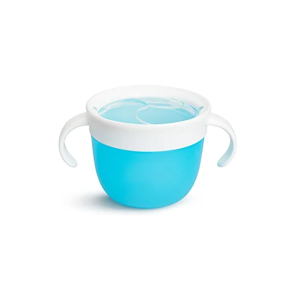Munchkin Simple Clean Toddler Cup Set with Straw, BPA Free Non Spill Cup, Dishwasher Safe Leakproof Silicone & 2 Piece Snack Catchers, Toddler Snack Box & Baby Weaning Pot