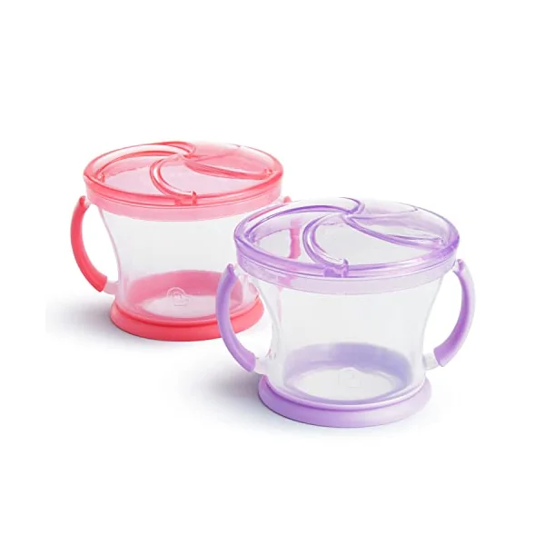 Munchkin Snack Catcher, 2 Pack, Pink/Purple