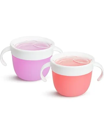 Munchkin® Snack™ Catcher Toddler Snack Cups, 2 Pack, Pink/Purple