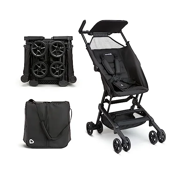 Munchkin Sparrow Ultra Compact Lightweight Travel Stroller for Babies and Toddlers, Black