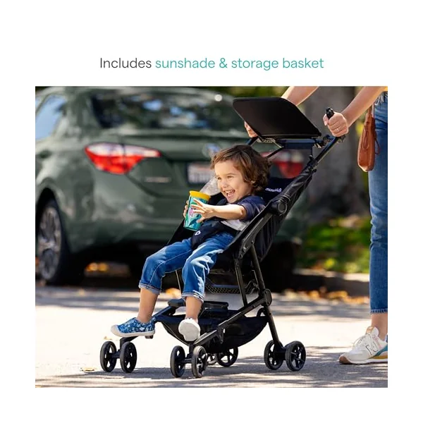 Munchkin Sparrow Ultra Compact Lightweight Travel Stroller for Babies and Toddlers, Black
