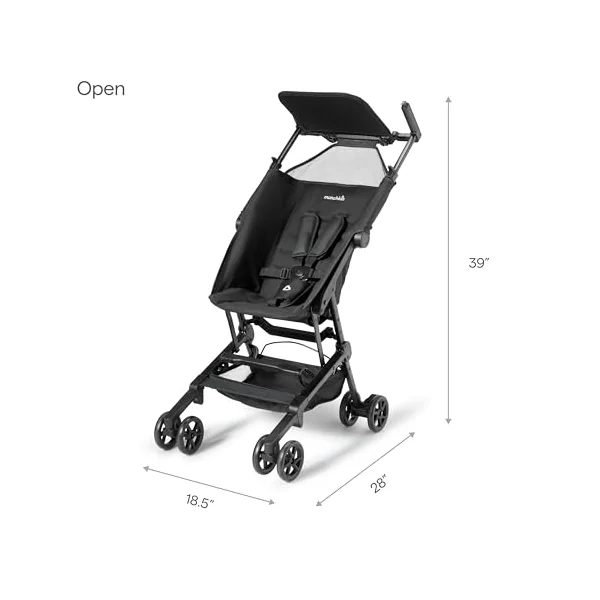 Munchkin Sparrow Ultra Compact Lightweight Travel Stroller for Babies and Toddlers, Black