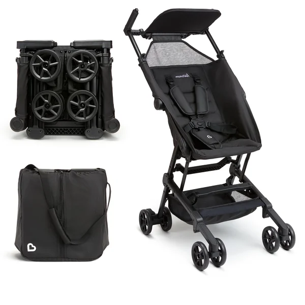 Munchkin Sparrow Ultra Compact Lightweight Travel Stroller for Babies and Toddlers, Black