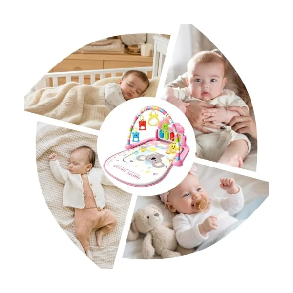 Musical Play Mat Kick And Play Gym Tummy Time Mat Sensory Plaything Gym | Interactive Music Learning Toy, 75*58*40cm, For Crawling Sleep Nursery Bedroom Living Room Home Outdoor Yard Garden