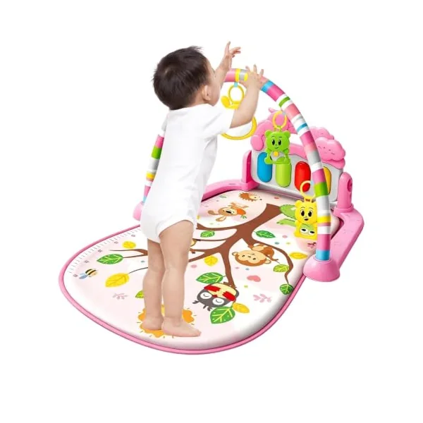 Musical Play Mat Kick And Play Gym Tummy Time Mat Sensory Plaything Gym | Interactive Music Learning Toy, 75*58*40cm, For Crawling Sleep Nursery Bedroom Living Room Home Outdoor Yard Garden