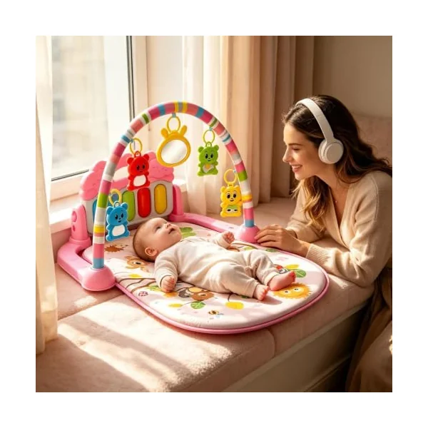Musical Play Mat Kick And Play Gym Tummy Time Mat Sensory Plaything Gym | Interactive Music Learning Toy, 75*58*40cm, For Crawling Sleep Nursery Bedroom Living Room Home Outdoor Yard Garden