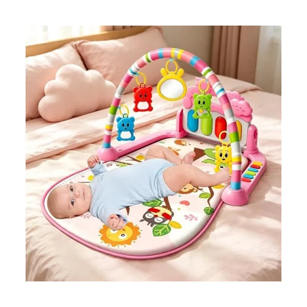 Musical Play Mat Kick And Play Gym Tummy Time Mat Sensory Plaything Gym | Interactive Music Learning Toy, 75*58*40cm, For Crawling Sleep Nursery Bedroom Living Room Home Outdoor Yard Garden
