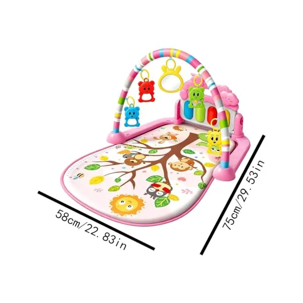 Musical Play Mat Kick And Play Gym Tummy Time Mat Sensory Plaything Gym | Interactive Music Learning Toy, 75*58*40cm, For Crawling Sleep Nursery Bedroom Living Room Home Outdoor Yard Garden