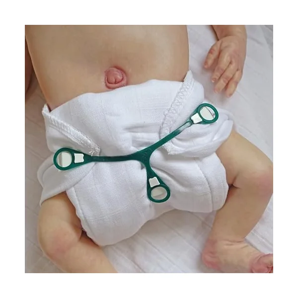 MuslinZ 6 Pack Prefold Cloth Nappies White Cotton Muslin Cloth Diaper Baby Reusable Nappy (Size 2)