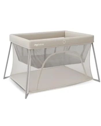 My Babiie MBTC3 Air-Light 3-in-1 Travel Cot, Bassinet, Playpen - Lightweight, from Birth to 15kg, Foldable, Travel Bag, Padded Mattress, Mesh Sides - Ivory