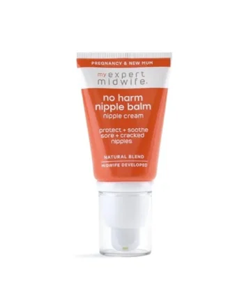 My Expert Midwife No Harm Nipple Balm, 100% Natural, medical grade Lanolin, fast relief, protection for sore cracked nipples. Moisturising, odourless, tasteless, breastfeeding Safe Nipple cream, 30ml