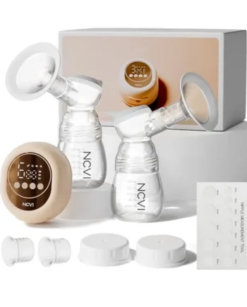 NCVI Double Electric Breast Pump - Ultra-Quiet and Pain Free Beige