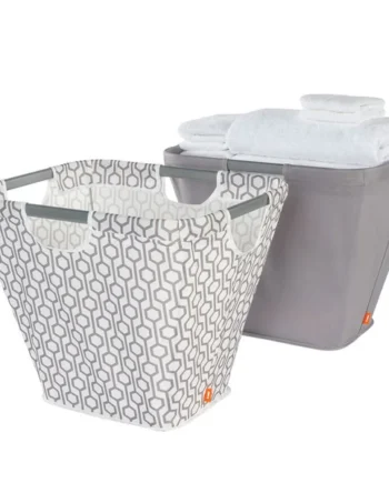 Neatfreak Metal Frame Portable Laundry Basket, 2 Pack in Grey