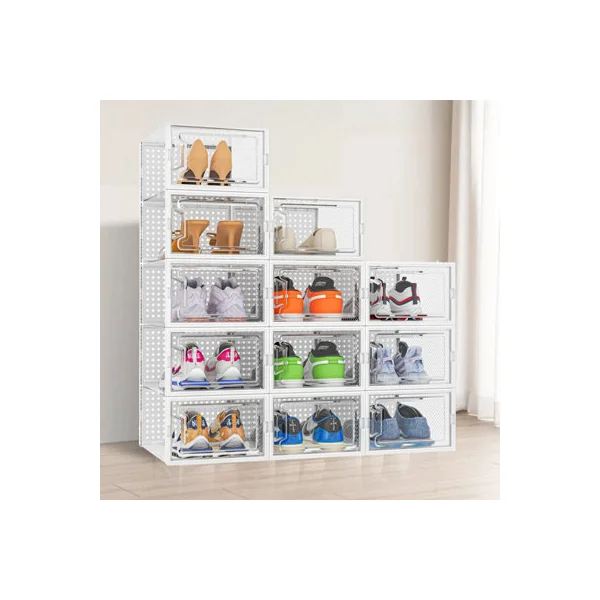 Neo White 12 pcs Transparent Large Shoe Storage Boxes