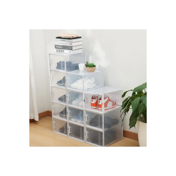 Neo White 12 pcs Transparent Large Shoe Storage Boxes