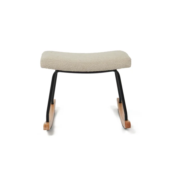 Nested Roma nursing chair and footstool - Natural boucle