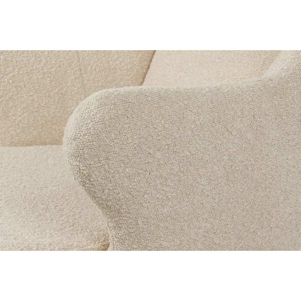 Nested Roma nursing chair and footstool - Natural boucle