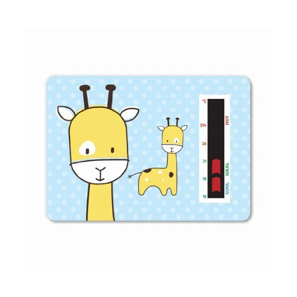 New! Baby Giraffe Room Thermometer (Blue) - to Help You Maintain a Safe Temperature for Your Baby or Toddler with New Moving line Technology. A Gentle Design to fit in with Any Nursery Theme.