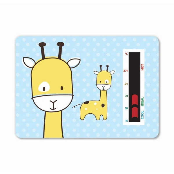 New! Baby Giraffe Room Thermometer (Blue) - to Help You Maintain a Safe Temperature for Your Baby or Toddler with New Moving line Technology. A Gentle Design to fit in with Any Nursery Theme.