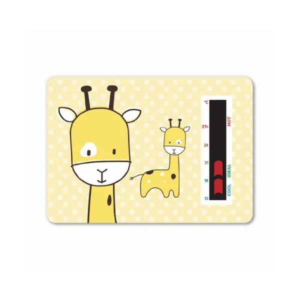 New! Baby Giraffe Room Thermometer (Yellow) - to Help You Maintain a Safe Temperature for Your Baby or Toddler with New Moving line Technology. A Gentle Design to fit in with Any Nursery Theme.