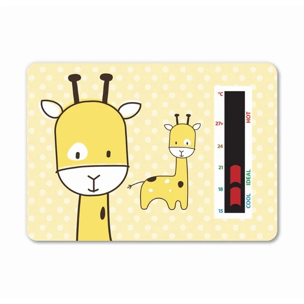 New! Baby Giraffe Room Thermometer (Yellow) - to Help You Maintain a Safe Temperature for Your Baby or Toddler with New Moving line Technology. A Gentle Design to fit in with Any Nursery Theme.