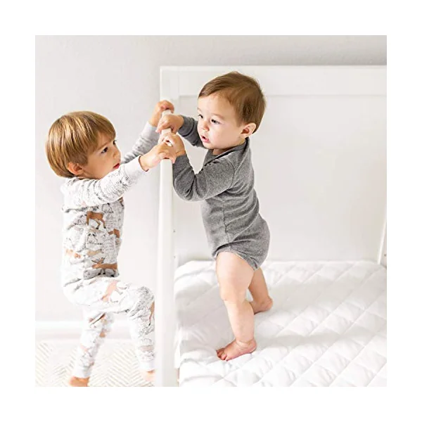 New Baby Travel Cot Foam/Mattress - Waterproof Cover | Extra Thick Quilted | Fits Most Graco/M&P Toddler Cots, Breathable | Anti Allergenic (120 x 60 x 7.5 cm)