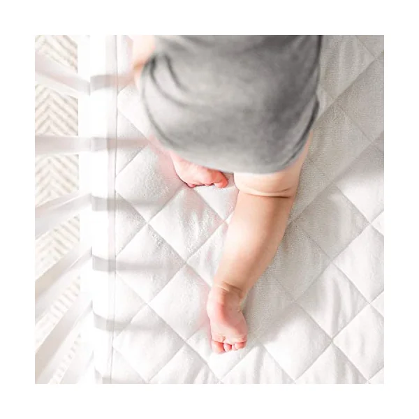 New Baby Travel Cot Foam/Mattress - Waterproof Cover | Extra Thick Quilted | Fits Most Graco/M&P Toddler Cots, Breathable | Anti Allergenic (120 x 60 x 7.5 cm)