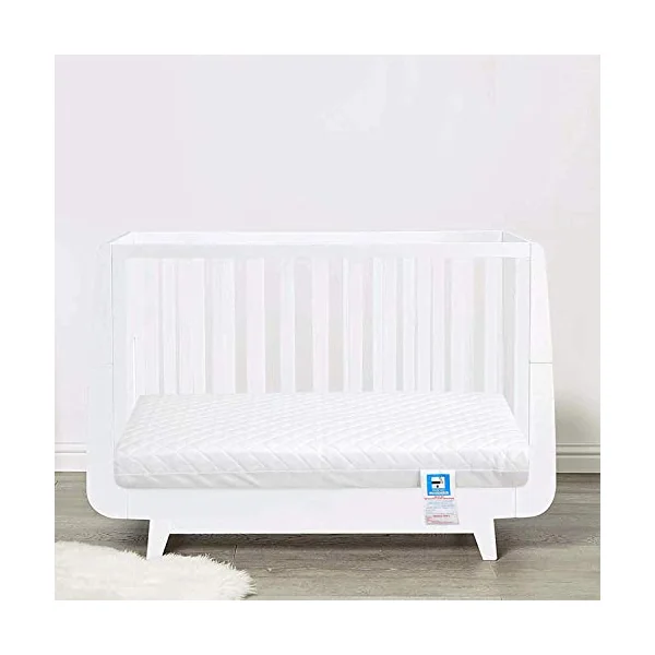New Baby Travel Cot Foam/Mattress - Waterproof Cover | Extra Thick Quilted | Fits Most Graco/M&P Toddler Cots, Breathable | Anti Allergenic (120 x 60 x 7.5 cm)