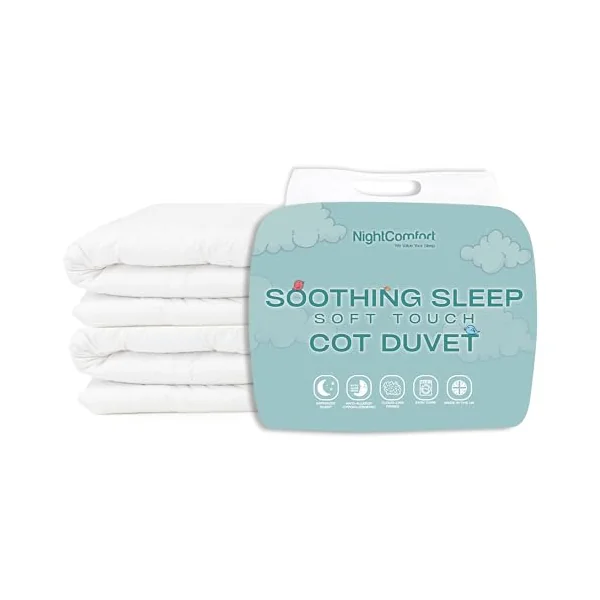 Night Comfort Luxury Anti-Allergy Hollowfibre Soft Touch Microfibre CotBed Duvet and Pillow Set (4.5 Tog Duvet)