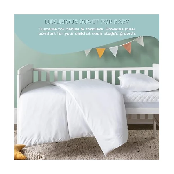 Night Comfort Luxury Anti-Allergy Hollowfibre Soft Touch Microfibre CotBed Duvet and Pillow Set (4.5 Tog Duvet)