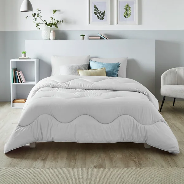 Night Lark Cloud Linen Print Coverless Duvet - Single