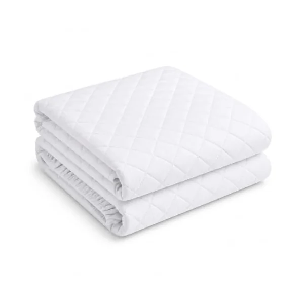 NIGHT ZONE Microfiber Quilted Mattress Protector – Breathable Mattress Cover with 30cm Deep Fitted Skirt Soft Hypoallergenic Bed Protector for Ultimate Comfort and Protection (Single)