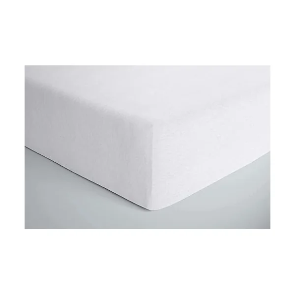 NightComfort Cot Bed Waterproof Mattress Protector for Baby Crib Bedding - Extra Deep Fitted 100% Cotton Crib Sheet Anti-Allergy, Breathable Cover for Newborn, Baby, Toddler, Kids, 120 x 60 cm White