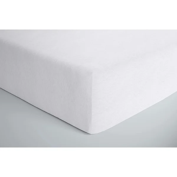 NightComfort Cot Bed Waterproof Mattress Protector for Baby Crib Bedding - Extra Deep Fitted 100% Cotton Crib Sheet Anti-Allergy, Breathable Cover for Newborn, Baby, Toddler, Kids, 120 x 60 cm White