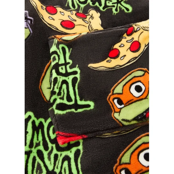 Ninja Turtles Boys Black Snuggle Hoodie (3-13yrs)