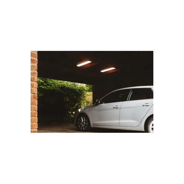 Nordlux Burbank Plastic Batten Light Fitting Motion Sensor White,Mains LED