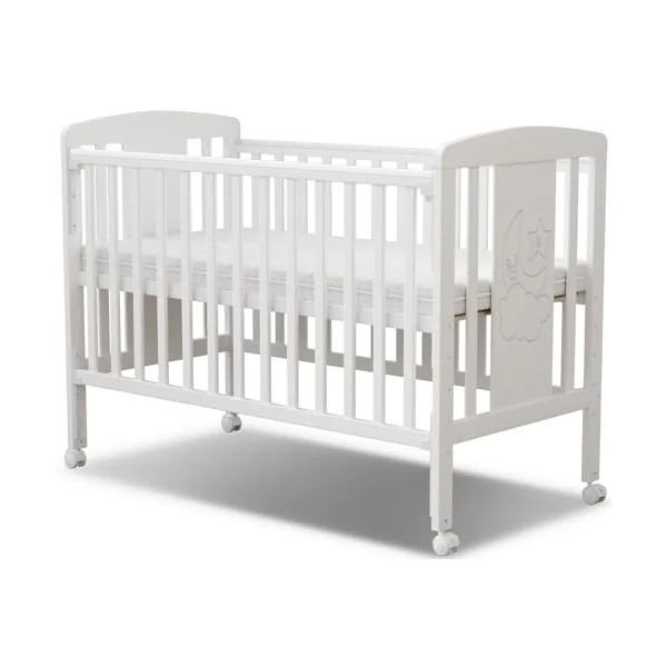 Nova -3-in-1 Wooden Baby Cot Bed,Baby Crib,Convertible Baby Bed with Teething Rail,5 Adjustable Bed Base Positions,Mattress Included,From Birth to 6 Years