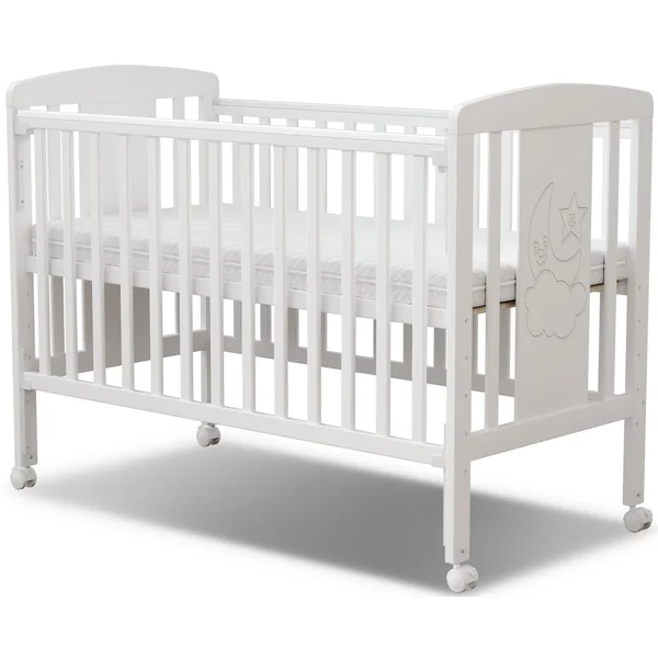 Nova -3-in-1 Wooden Baby Cot Bed,Baby Crib,Convertible Baby Bed with Teething Rail,5 Adjustable Bed Base Positions,Mattress Included,From Birth to 6 Years