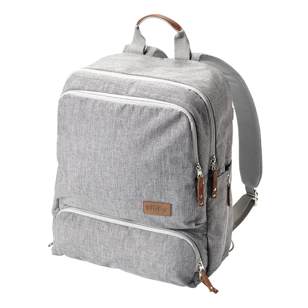 Nuby Baby Changing Bag Backpack with Changing Mat & Pockets, Grey
