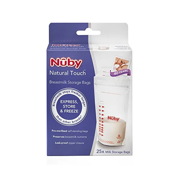 Nuby Breast Milk Storage Bags (Pack of 2)