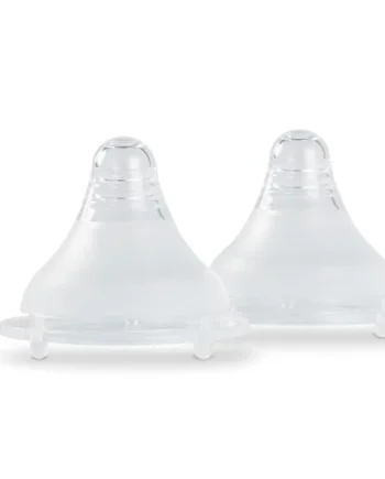 Nuby RapidBottle Teats, Breast-Like Anti-Colic Design, 2-Pack, Fast Flow | Made for RapidBottle with Anti-Colic Valves & Breast-Like Design for Easy Latch, Fast Sterilising for Quick Clean Feeds
